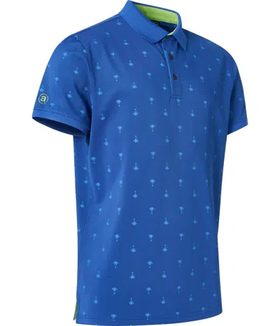 Abacus Sportswear Us Men's Hankley Polo In Atlantic Blue In Multi