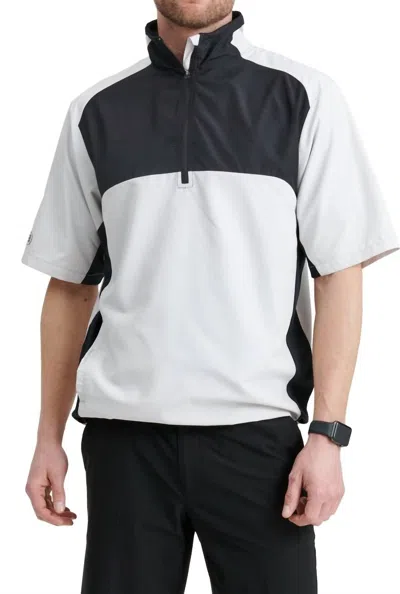 Abacus Sportswear Us Men Hills Stretch Wind Shirt In Fog/black In Multi