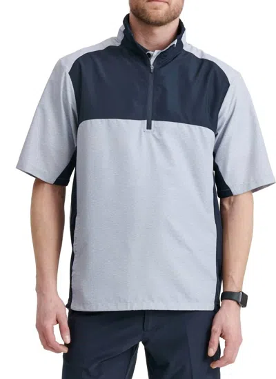 Abacus Sportswear Us Men Hills Stretch Wind Shirt In Light Grey Melange