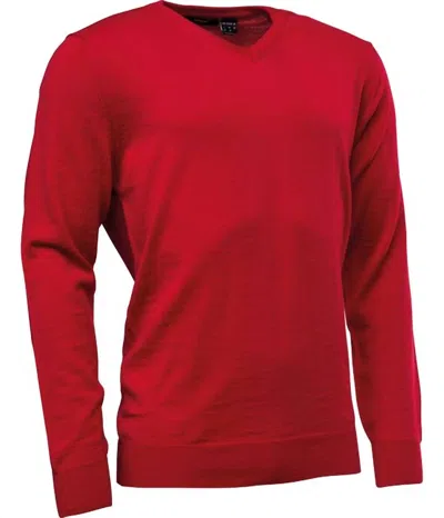 Abacus Sportswear Us Men's Milano Pullover Sweater In Red