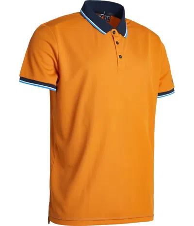 Abacus Sportswear Us Men's Myrick Polo In Amber In Brown
