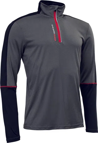 Abacus Sportswear Us Men's Sunburry Long Sleeve Uv Cut Jacket In Dark Grey Melange In Multi