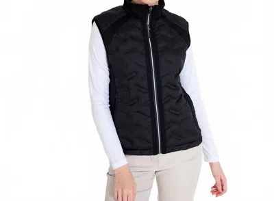 Abacus Sportswear Us Portrush Hybrid Mock Neck Vest In Black
