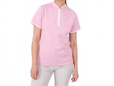 Abacus Sportswear Us Turnberry Half Zip Polo In Dusty Pink