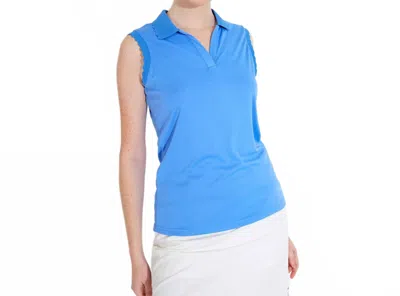 Abacus Sportswear Us Victoria Drycool Sleeveless Golf Polo In Heaven In Blue