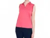 Abacus Sportswear Us Victoria Drycool Sleeveless Polo In Lipstick In Pink
