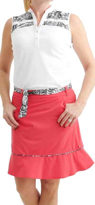 Abacus Sportswear Us Women's Anne Sleeveless Polo In Palm In Green