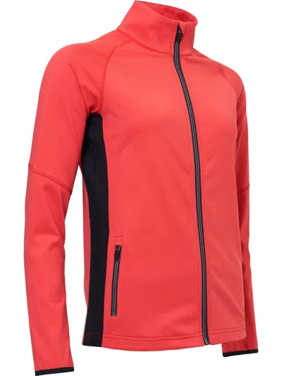 Abacus Sportswear Us Women's Ashby Full-zip Jacket With Pockets In Poppy Red In Multi