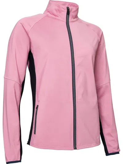 Abacus Sportswear Us Women's Ashby Full-zip Jacket With Pockets In Rhubarb In Pink