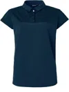 Abacus Sportswear Us Women Becky Cupsleeve Loosefit Polo In Navy In Blue