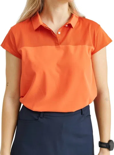 Abacus Sportswear Us Women Becky Cupsleeve Loosefit Polo In Nectar In Multi