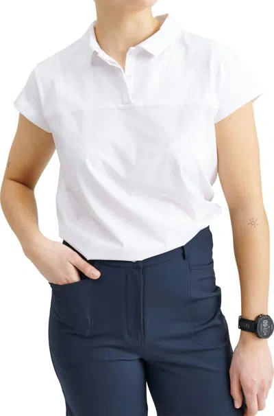 Abacus Sportswear Us Women Becky Cupsleeve Loosefit Polo In White