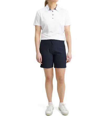 Abacus Sportswear Us Women Cherry Stripe Polo In Aqua White