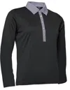 Abacus Sportswear Us Women Crail Long Sleeve Polo In Black In Black