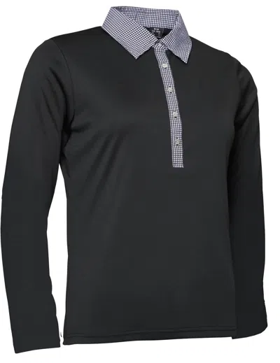 Abacus Sportswear Us Women Crail Long Sleeve Polo In Black