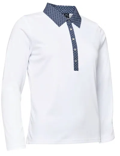 Abacus Sportswear Us Women Crail Long Sleeve Polo In White