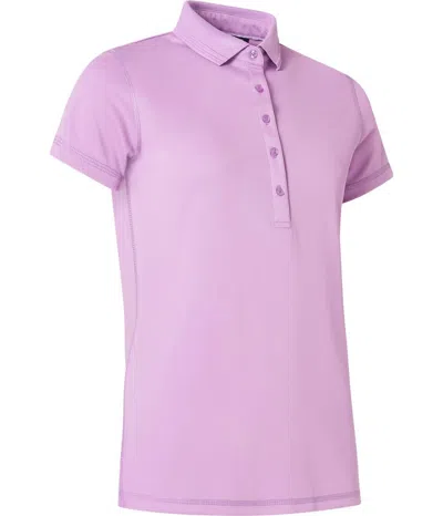 Abacus Sportswear Us Women Cray Short Sleeve Polo In Lupine In Multi