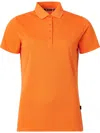 Abacus Sportswear Us Ladies Clark Short Sleeve Polo Shirt In Mandarine In Orange