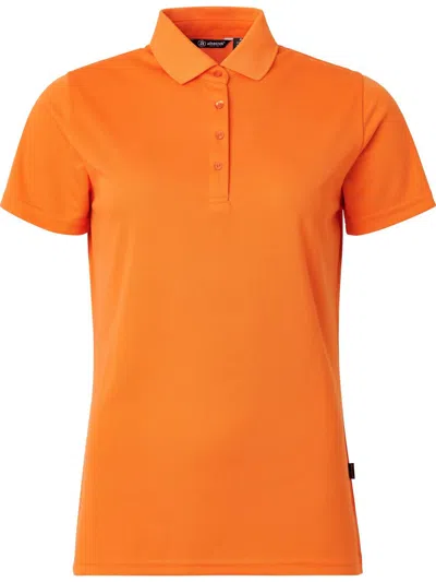 ABACUS SPORTSWEAR US WOMEN CRAY SHORT SLEEVE POLO IN ORANGE