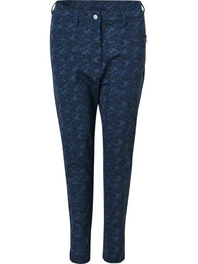 Abacus Sportswear Us Women Elite Graphic 7/8 Trousers In Peacock Blue In Multi