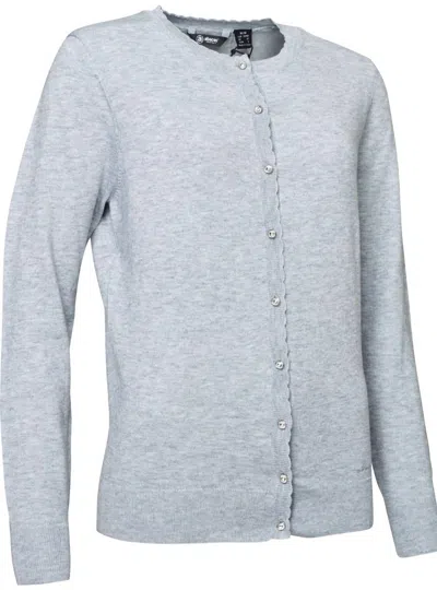 Abacus Sportswear Us Women Ellerston Cardigan In Grey Melange In Blue