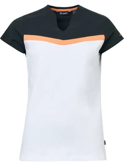 Abacus Sportswear Us Women Erin Cupsleeve Tee In White Black