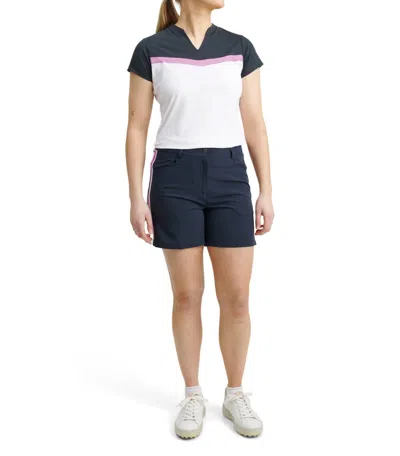Abacus Sportswear Us Women Erin Cupsleeve Tee In White Iris In Multi