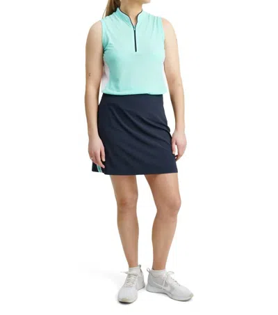 Abacus Sportswear Us Women Erin Loosefit Sleeveless Tee In Aqua White In Multi