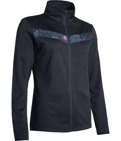 Abacus Sportswear Us Women's Fortrose Full-zip Fleece Jacket In Black Flower In Multi