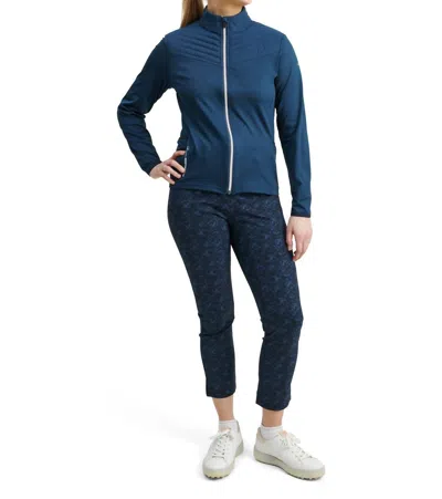 Abacus Sportswear Us Women Gleneagles Thermo Layer Jacket In Peacock Blue In Multi