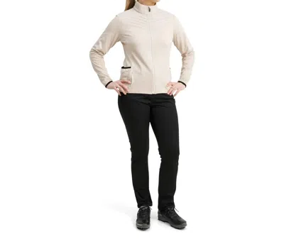 Abacus Sportswear Us Women Gleneagles Thermo Layer Jacket In Stone In White