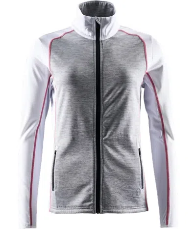 Abacus Sportswear Us Women Grand 37.5 Fleece Jacket In Grey Melange In Blue
