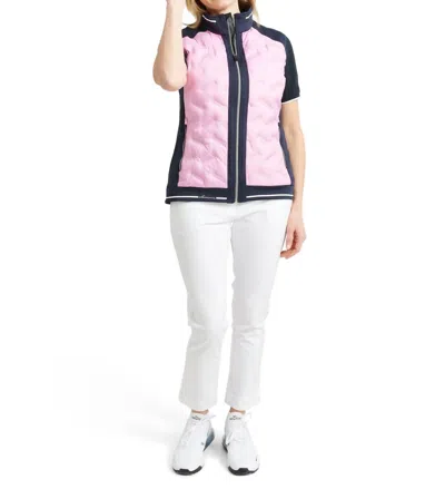 Abacus Sportswear Us Women Grove Hybrid Vest In Navy Peony In Multi