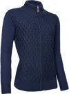 Abacus Sportswear Us Women Knitted Avondale Cardigan In Navy In Blue