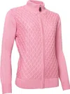 Abacus Sportswear Us Women Knitted Avondale Cardigan In Rhubarb In Pink