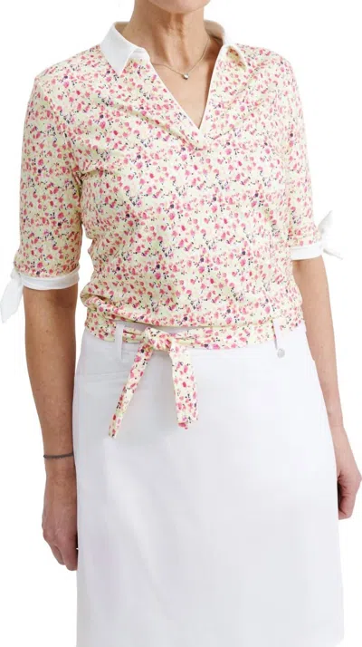 Abacus Sportswear Us Women Lily Half Sleeve Polo In Sunshine In Yellow