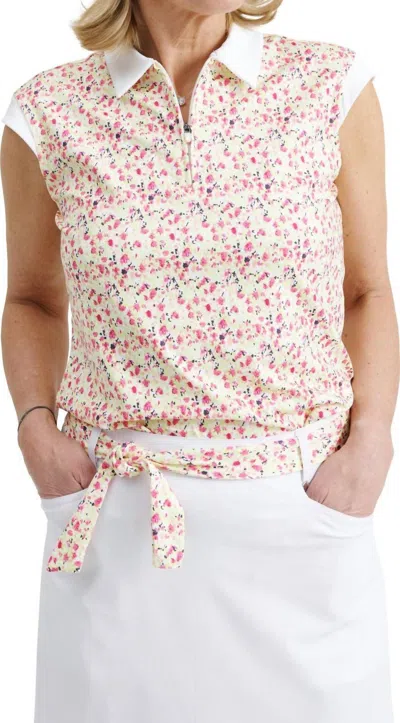 Abacus Sportswear Us Women Lily Sleeveless Polo In Sunshine In Yellow