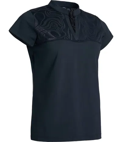 Abacus Sportswear Us Women Lisa Cup Sleeve Polo In Black