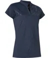 Abacus Sportswear Us Women Lisa Cup Sleeve Polo In Navy In Blue