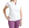Abacus Sportswear Us Women Merion Cupsleeve Polo In Violet Check In Multi
