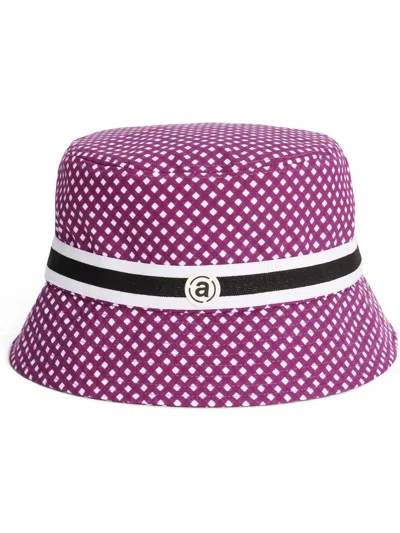 Abacus Sportswear Us Women Merion Hat In Violet Check In Multi