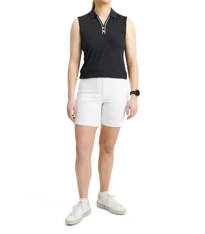 Abacus Sportswear Us Women Pebble Sleeveless Polo In Black White