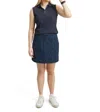 Abacus Sportswear Us Women Pebble Sleeveless Polo In Navy In Blue