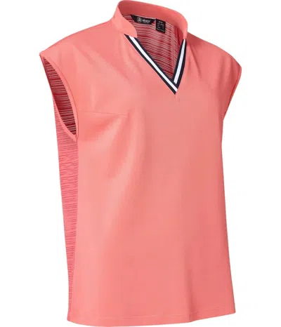 Abacus Sportswear Us Women Sandy Cupsleeve Polo In Exotic Coral In Multi