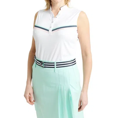 Abacus Sportswear Us Women Simone Drycool Sleeveless Polo In Peach In Pink