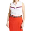 Abacus Sportswear Us Women Simone Drycool Sleeveless Polo In Poppy Red In Multi