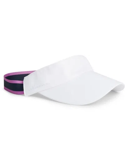 Abacus Sportswear Us Women Stripe Visor In White Iris In Multi