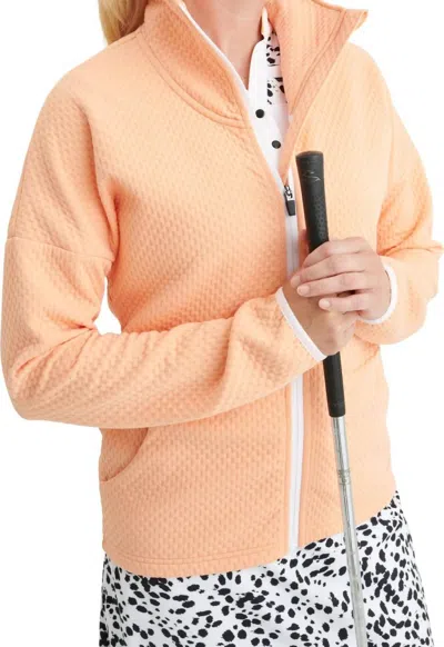 Abacus Sportswear Us Women's Sunningdale Women Golf Jacket In Apricot In Beige