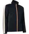 Abacus Sportswear Us Women Turnberry 3d Stripe Fullzip Cardigan In Black In Black