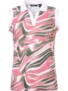 Abacus Sportswear Us Women's Victoria Drycool Sleeveless Polo In Energy In Pink